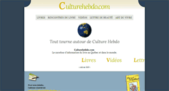 Desktop Screenshot of culturehebdo.com